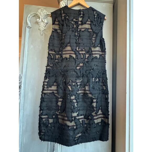 Dries Van Noten Dress - Vintage 2000's Black Cotton Voile Shift EU 40 US 8 - Picture 5 of 11